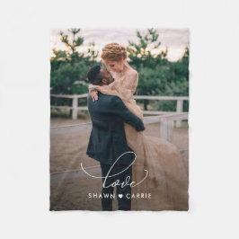 Einfache Liebe bearbeitbare Farbe Personalisierte  Fleecedecke