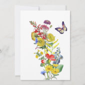 Einfache Liebe Bloom Wildblume Brautparty Einladung (Rückseite)