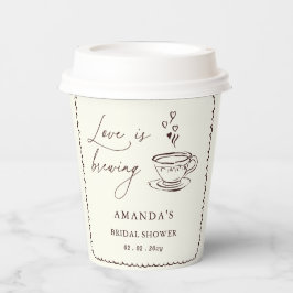 Einfache Liebe Brautparty Kaffee Pappbecher