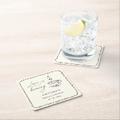 Einfache Liebe Brautparty Kaffee Rechteckiger Pappuntersetzer (Vor Ort)