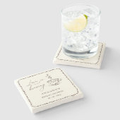 Einfache Liebe Brautparty Kaffee Steinuntersetzer (Seitenansicht)