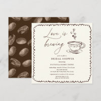 Einfache Liebe Brautparty zum Kaffee kochen