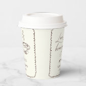 Einfache Liebe Brautparty zum Kaffee kochen Pappbecher (Links)