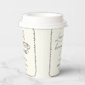 Einfache Liebe Brautparty zum Kaffee kochen Pappbecher (Rechts)