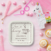 Einfache Liebe Brautparty zum Kaffee kochen Pappteller (Party)