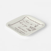 Einfache Liebe Brautparty zum Kaffee kochen Pappteller (Gewinkelt)