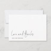 Einfache Liebe Dank Script Foto Wedding Vielen Dan Mitteilungskarte (Vorderseite)