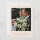 Einfache Liebe Danke Foto Wedding Vielen Dank (Vorderseite)