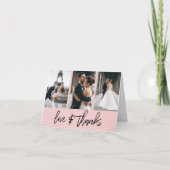 Einfache Liebe der FotoCollage dank Rosa Dankeskarte (Vorderseite)