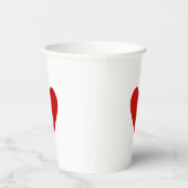Einfache Liebe des Roten Herzens Minimalistisch Mo Pappbecher (Rechts)