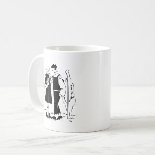 Einfache Liebe Einfachheit Kaffeepause Schönes Kaffeetasse (Vorderseite Links)