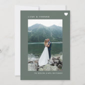 Einfache Liebe Foto Collage Sage Dankeskarte (Vorderseite)