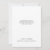 Einfache Liebe Foto Collage Sage Dankeskarte (Rückseite)