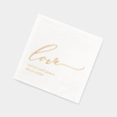 Einfache Liebe, geprägt von Hochzeiten von Napkins Servietten Mit Folie (Links)