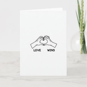 Einfache Liebe gewinnt Herz Hände Karte
