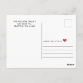 Einfache Liebe Herzlich Niedliches Foto Valentinst Postkarte (Rückseite)