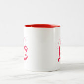 Einfache Liebe Herzlich Valentinstag Zweifarbige Tasse (Mittel)