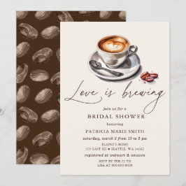 Einfache Liebe ist das Brechen von Kaffee Brautpar Einladung