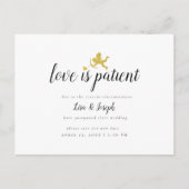 Einfache Liebe ist die Änderung des Datums der Ver Ankündigungspostkarte (Vorderseite)