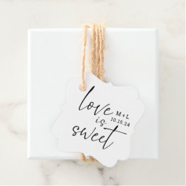 Einfache Liebe ist eine süße Kalligrafie-Hochzeit Geschenkanhänger