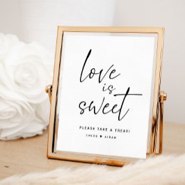 Einfache Liebe ist Sweet Gastgeschenk Hochzeit Sig Poster