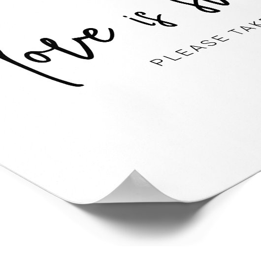 Einfache Liebe ist Sweet Gastgeschenk Hochzeit Sig Poster (Ecke)
