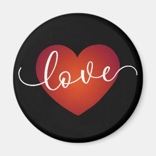Einfache Liebe Kalligraphie Valentine Magnet