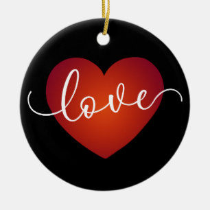 Einfache Liebe Kalligraphie Valentine Ornament