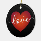 Einfache Liebe Kalligraphie Valentine | Ornament (Links)