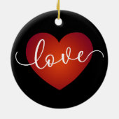 Einfache Liebe Kalligraphie Valentine | Ornament (Hinten)