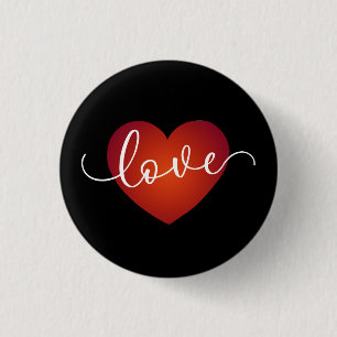 Einfache Liebe Kalligraphie Valentine   Schaltfläc Button