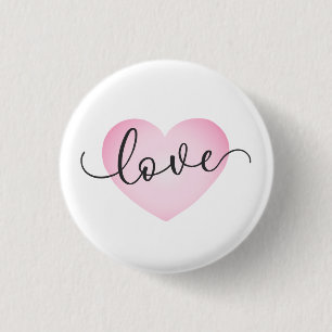 Einfache Liebe Kalligraphie Valentine   Schaltfläc Button