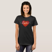 Einfache Liebe Kalligraphie Valentine | T-Shirt (Vorne ganz)