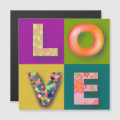 Einfache LIEBE Kühlschrank Magnet (Vorne/Hinten)