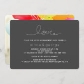 Einfache Liebe Loop Herz Moderne Engagement Partei Einladung (Vorne/Hinten)