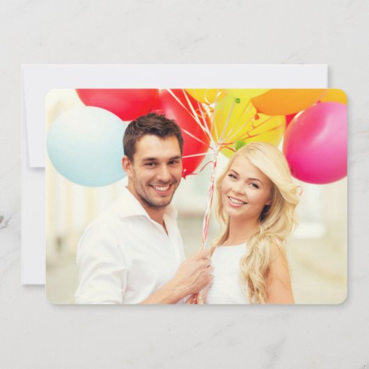 Einfache Liebe Loop Herz Moderne Engagement Partei Einladung (Rückseite)