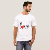 Einfache Liebe mit dem Symbol Red Heart T-Shirt (Vorne ganz)