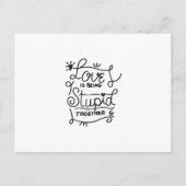 Einfache Liebe mit Schwarzweiß-Hand Postkarte (Vorderseite)