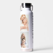 Einfache Liebe Oma Custom Date 4 FotoCollage Trinkflasche (Vorne)