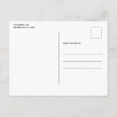 Einfache Liebe Paw Print Wedding Save the Date Ankündigungspostkarte (Rückseite)