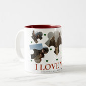 Einfache Liebe Puzzle valentine's day Par 5 Foto Zweifarbige Tasse (Vorderseite Links)