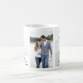 Einfache Liebe Quote Valentinstag 3 FotoCollage Kaffeetasse (Mittel)