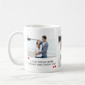 Einfache Liebe Quote Valentinstag 3 FotoCollage Kaffeetasse (Links)