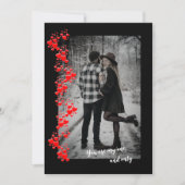 Einfache Liebe Red Hearts Foto Ferienkarte Save The Date (Vorderseite)