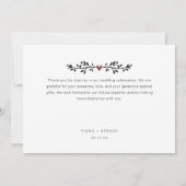 Einfache Liebe Script 2 Fotos Hochzeit Dankeskarte (Rückseite)