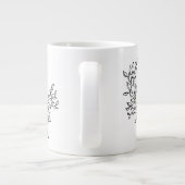 Einfache Liebe Script Botanische Kranzpaare Jumbo-Tasse (Rückseite)