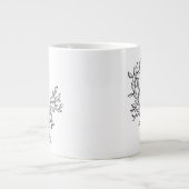 Einfache Liebe Script Botanische Kranzpaare Jumbo-Tasse (Vorderseite)