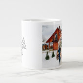 Einfache Liebe Script Botanische Krustenpaare Foto Jumbo-Tasse (Vorderseite)