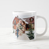 Einfache Liebe Script Botanische Krustenpaare Foto Jumbo-Tasse (Rechts)