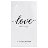 Einfache Liebe Script Wedding benutzerdefinierte E Kleine Geschenktüte (Rückseite)